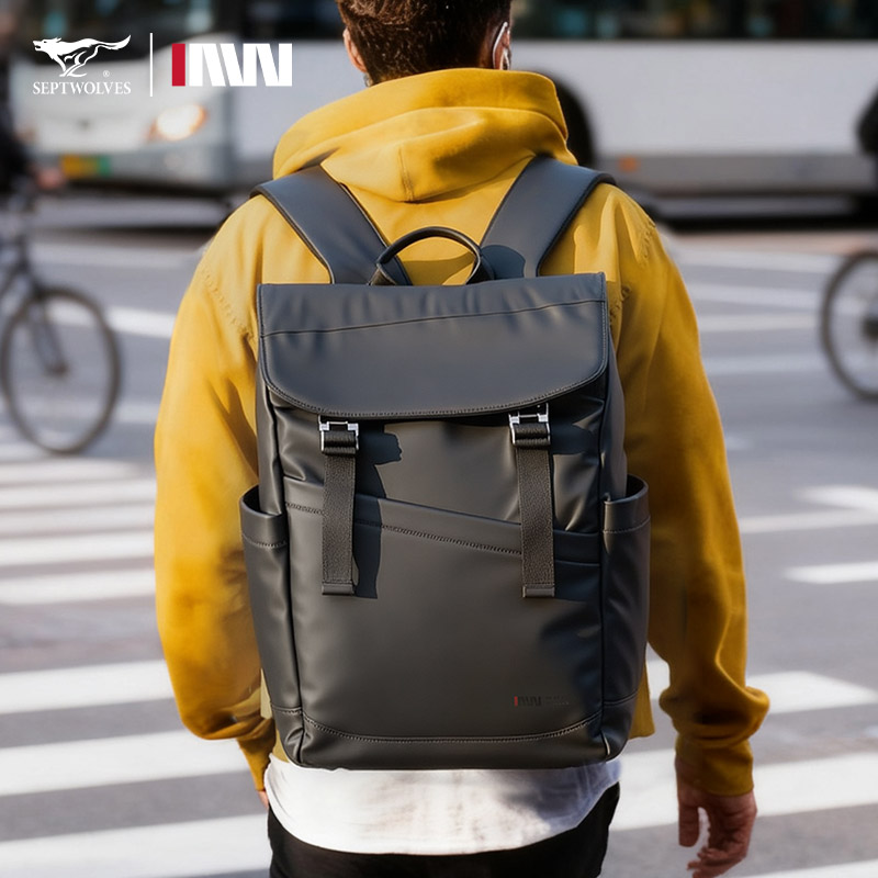 七匹狼商务双肩包男电脑包大学生