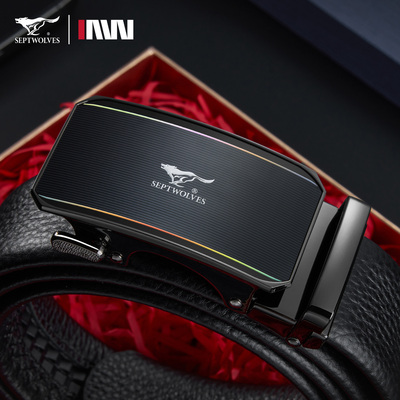 七匹狼自动扣男款皮带休闲裤腰带