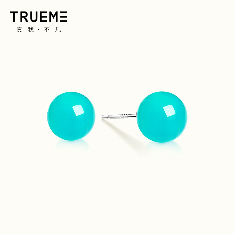 真我不凡S925天河石耳钉女2025年新中式复古宝石耳饰女幸运耳钉,饰品/流行首饰/时尚饰品新,耳钉,淘宝优惠券,粉丝福利购,淘宝优惠卷