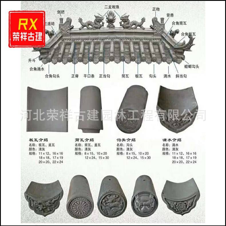 厂家供应小青瓦中式别墅瓦古建青瓦屋顶青瓦古建瓦片现n货