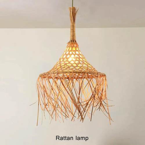 中式创意鸟窝个性田园藤编灯卧室餐厅农家乐草帽藤艺复古艺术吊灯