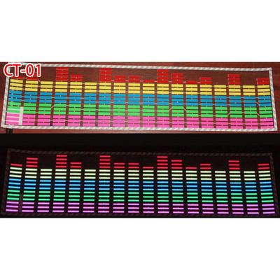 EL冷光汽车音乐节奏灯后视窗音频发光闪光车贴支持90*25车尾