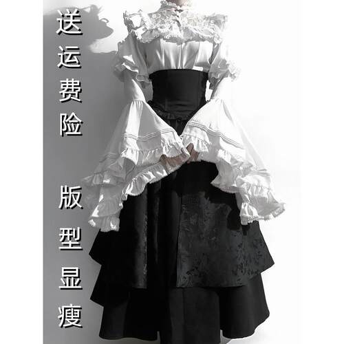 修女服cos巴珐琅夫人lolita黑寡
