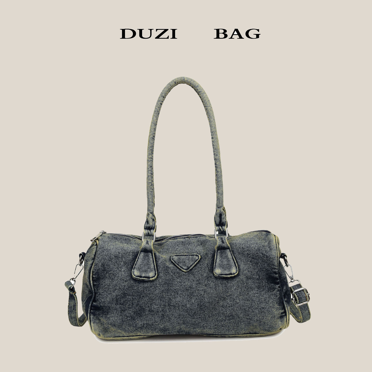 西班牙小众复古水洗牛仔包