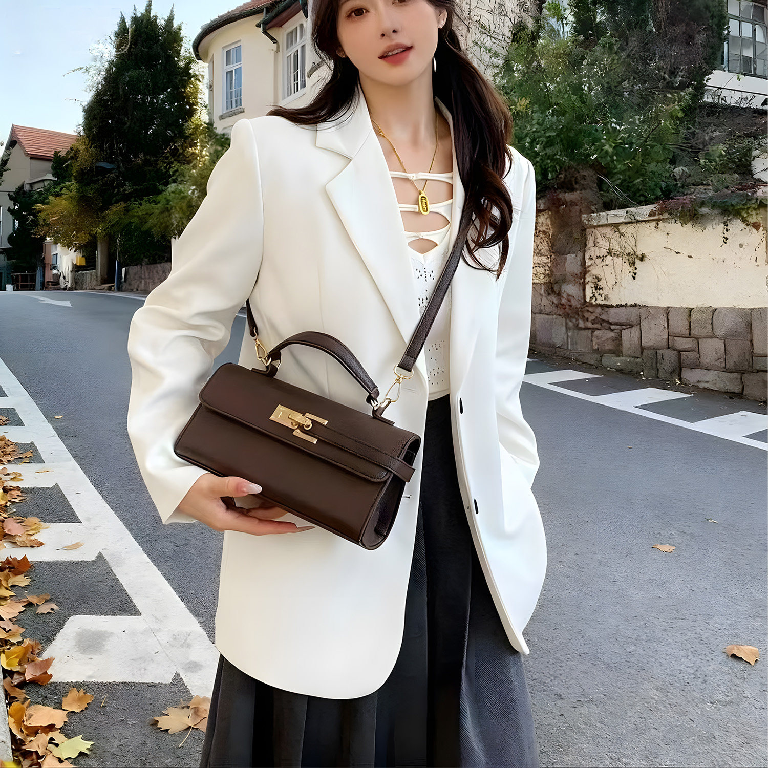 高级感轻奢小众复古百搭小方包女单肩斜挎包韩版气质凯莉包送礼物,箱包皮具/热销女包/男包,小方包,淘宝优惠券,粉丝福利购,淘宝优惠卷