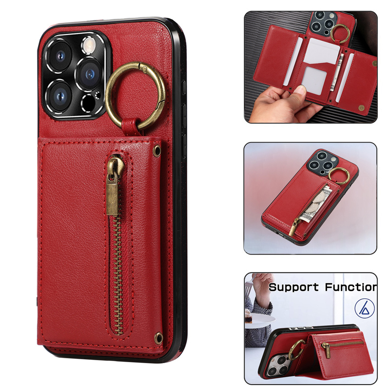 情侣兔适用于红米Note14pro手机套13新年红Turbo3插卡套11E折叠钱包10se指环扣9/8pro拉链包7小众13C简约10xp