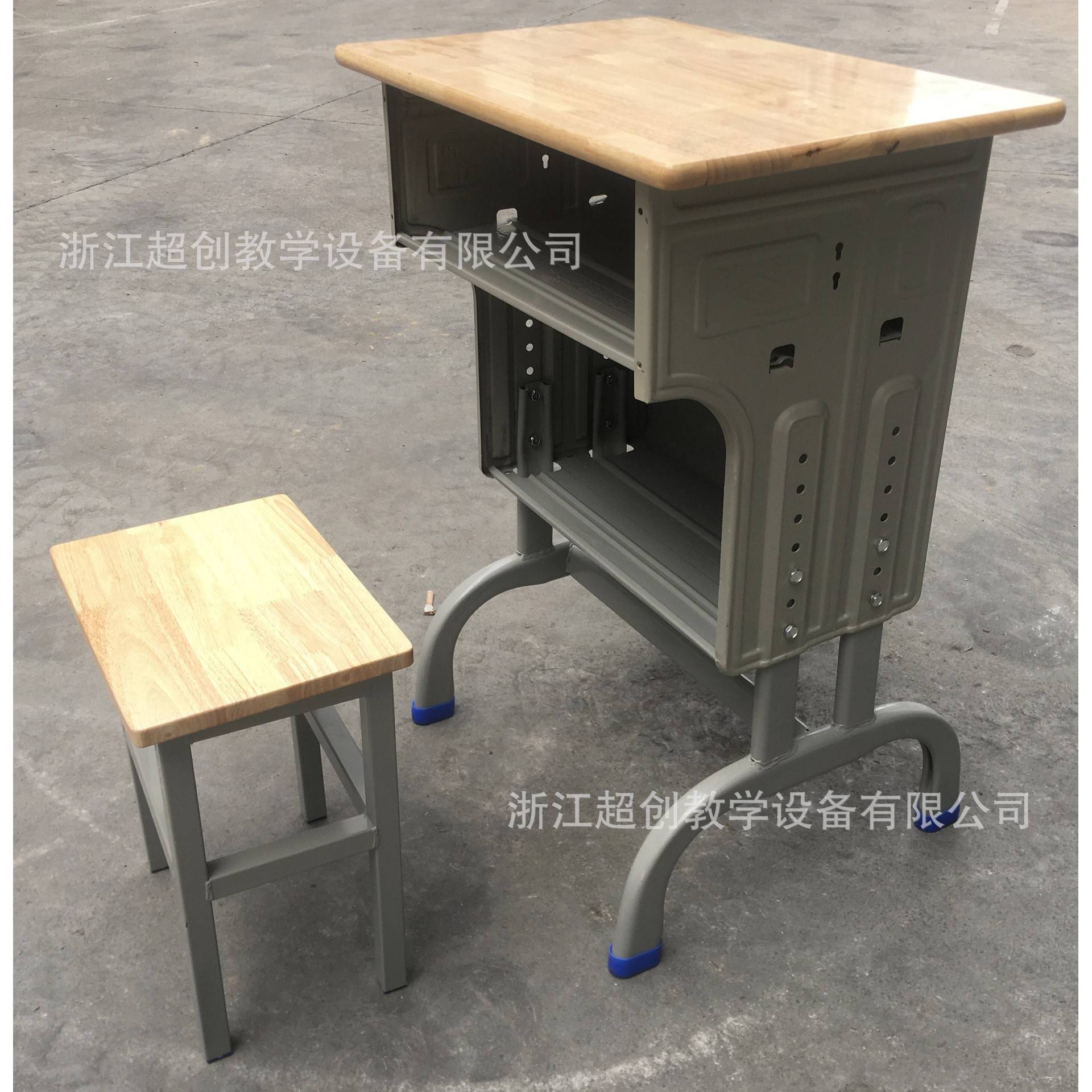 制定高中小学生学校辅导班培训班双柱大斗弯脚升降课桌椅