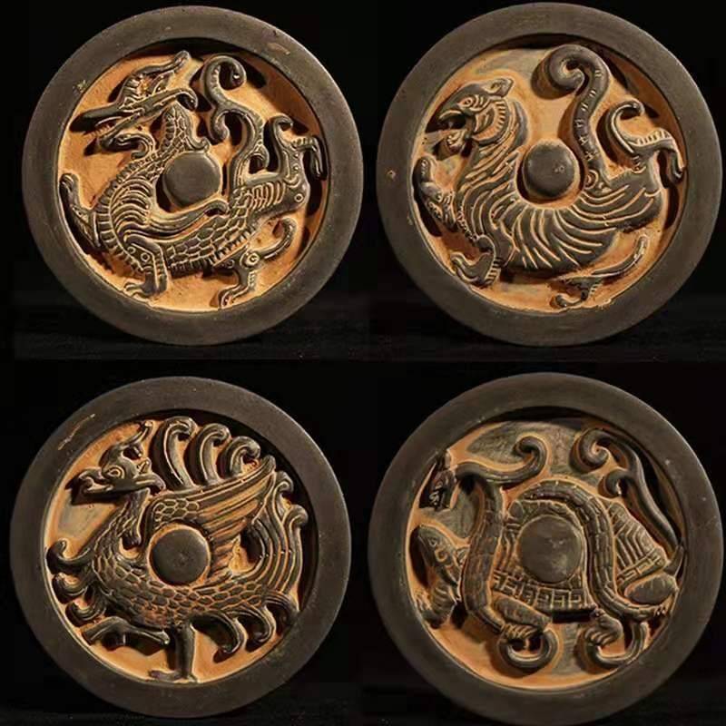 小型瓦当厂家直供仿古瓦当拓片模具拓印素材文物复制品来样制作