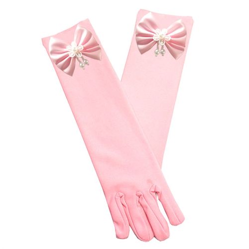 公主手套 女童 长儿童弹力手套演出礼仪礼服小学生表演儿童白手套