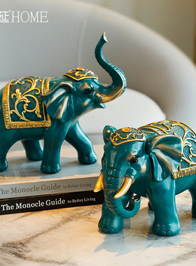 招财大象摆件客厅酒柜电视柜工艺品办公室家居装饰品乔迁开业礼品