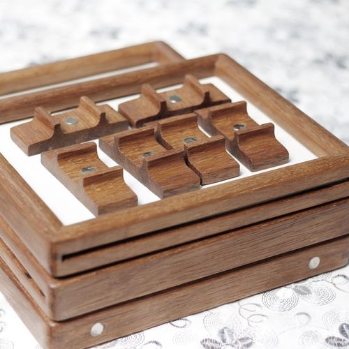 透明展示框 双面镜框桌摆 两面 插槽框 艺术感原木展示树叶边框