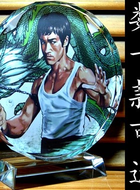李小龙摆设公仔玩偶礼物纪念品礼品工艺品武术家人偶模型水晶摆件