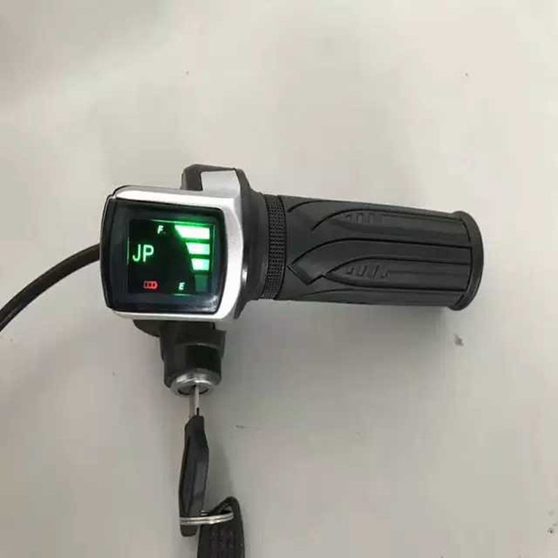 锂电动自行车转把电量显示液晶带锁转把调速转把锂电池36v48v60v