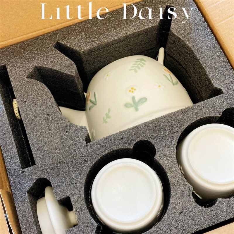 小雏菊陶瓷泡茶壶家用水壶茶水分离茶具套装礼盒茶杯乔迁伴手礼