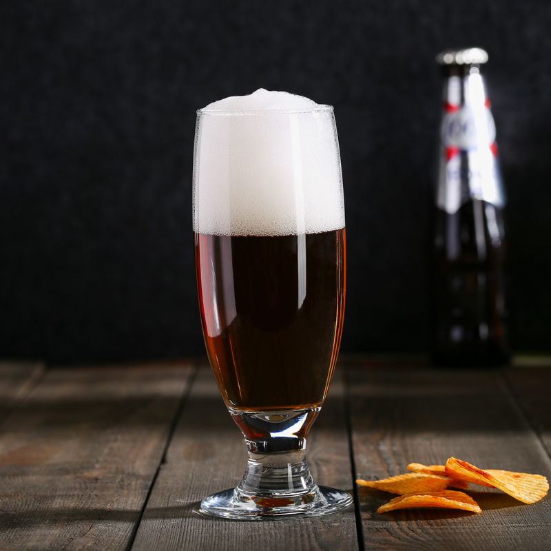 利比玻璃杯精酿啤酒杯果汁杯高脚啤酒杯创意多功能水杯长饮奶茶杯