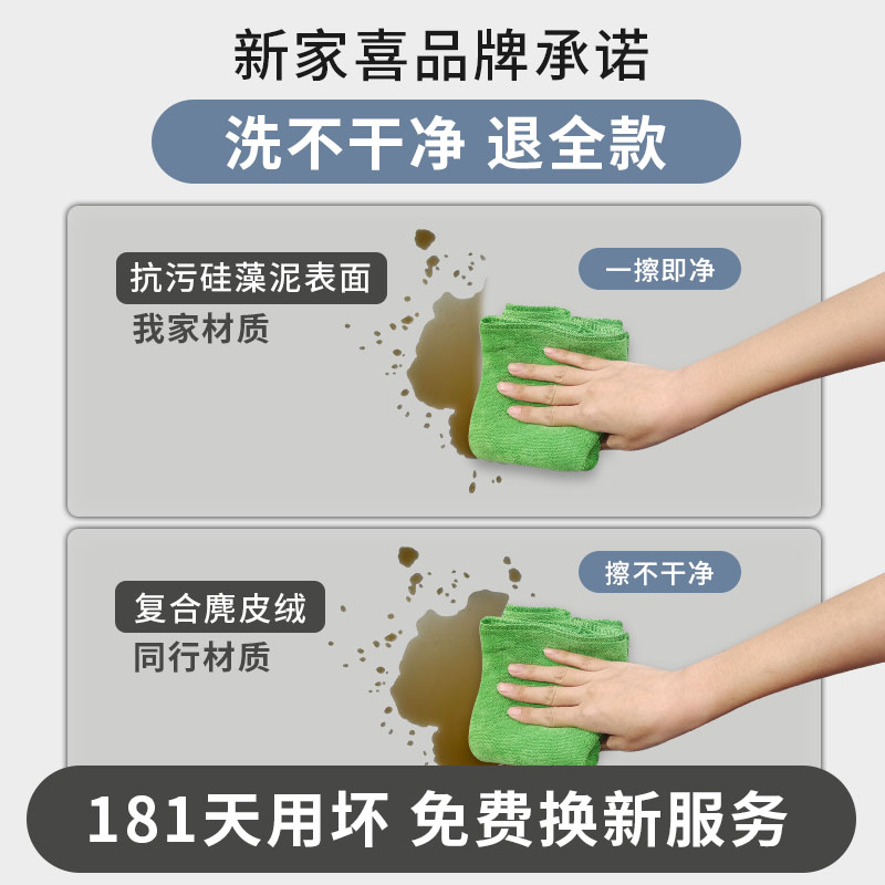厨房地垫防油防滑脚垫家用软矽藻泥吸水门垫可擦免洗耐脏专用地毯