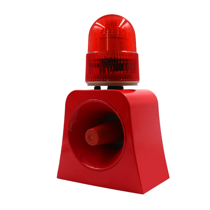 SF503工业语音声光报警器220V工厂火灾一体大功率消防喇叭12V 24V