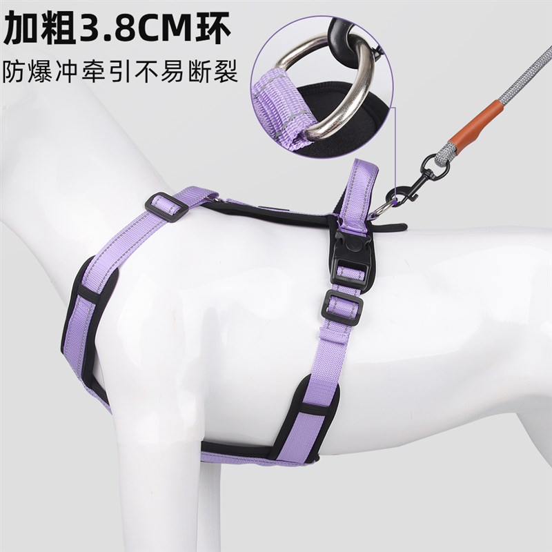 狗狗牵引绳防挣脱胸背带反光链宠物工型牵引绳中小型犬宠物胸背带