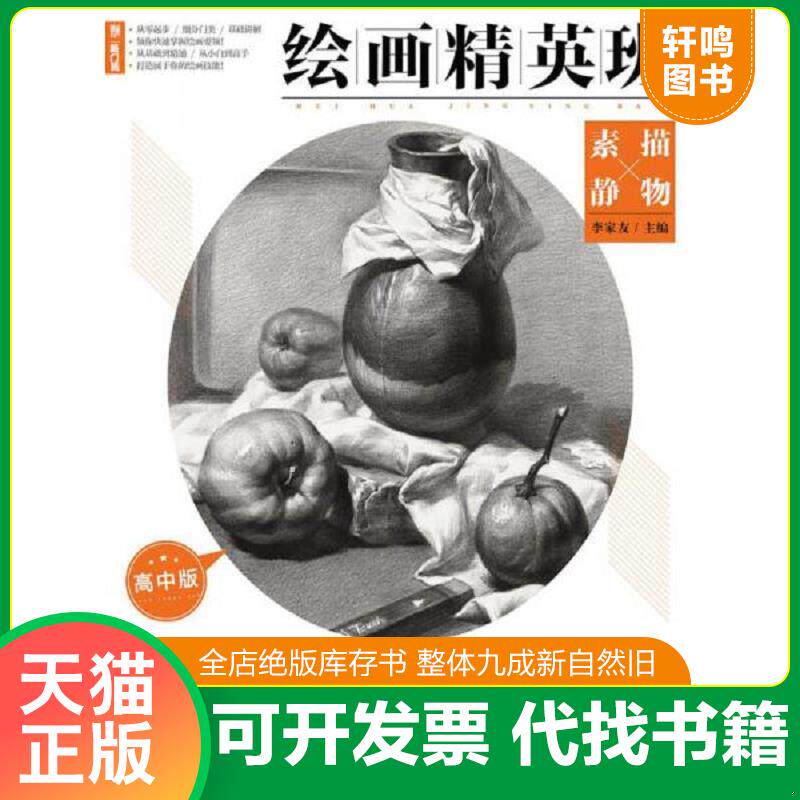 正版发货快【原版】敲门砖绘画精英班素描静物经典版李家友静物临摹横竖构图结构明暗范画临摹步骤祥解零基础入门美术书 978722912