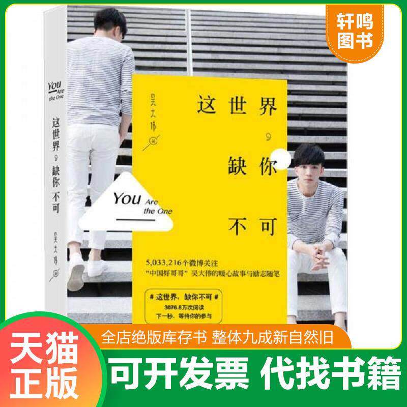 正版发货快这世界 缺你不可 9787540472900 吴大伟 著 湖南文艺出版社