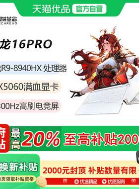 机械革命（MECHREVO）蛟龙16Pro 高性能电竞笔记本电脑 锐龙R9-8940HX满功耗5060 白色 32G内存+1TB固态