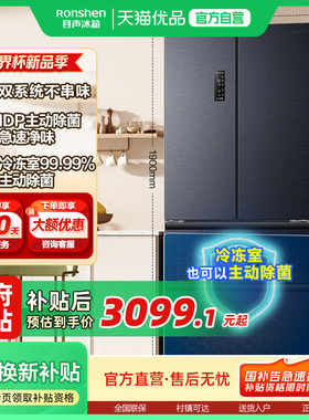 容声526L双净IDP法式冰箱家用双系统超薄嵌入式一级变频换新补贴