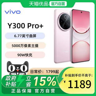 Y300 vivo Pro 新品 7300mAh大电池90W闪充大内存拍照手机 上市 政府补贴15%