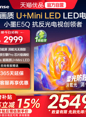 海信电视小墨E5Q 55英寸 超画质U+MiniLED 以旧换新E5N升级电视机