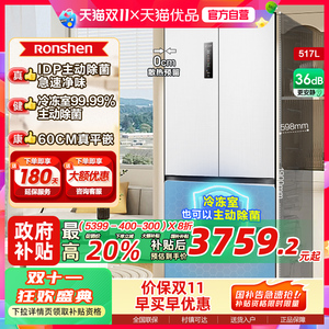 Ronshen/容声 BCD-517WD2MPQLA IDP双净法式冰箱家用变频超薄嵌入
