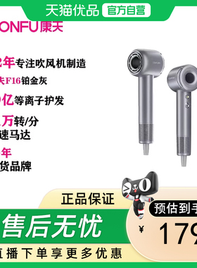 康夫CONFU康夫F16正品高速电吹风家用学生小功率负离子F16 银灰色