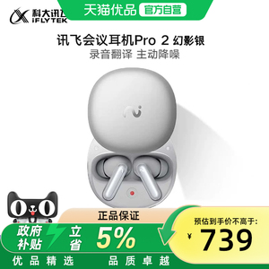 科大讯飞（iFLYTEK）Pro2无线蓝牙耳机录音翻译AI降噪会议耳机X