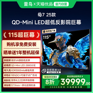 雷鸟鹤7 25款115英寸QD-MiniLED高阶VA高刷智能电视115R695C