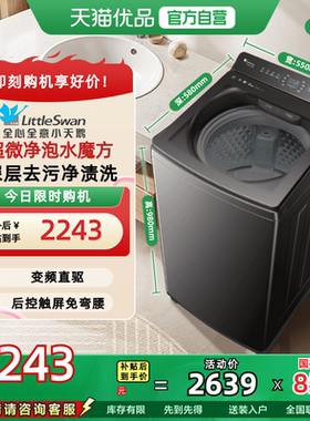 小乌梅2.0水魔方波轮10KG全自动大容量家用变频洗衣机TB10VE40D