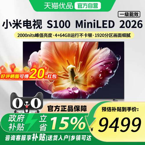 小米电视100英寸家用节能旗舰店