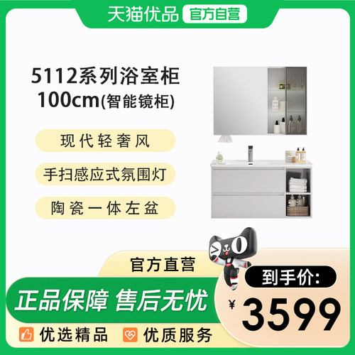 现代轻奢风、手扫感应式氛围灯、陶瓷一体左