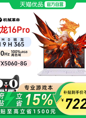 【政府补贴15%】机械革命翼龙16Pro 2025 16英寸(AI 9 H 365 32G 1T RTX5060 2.5K 300Hz)电竞游戏本官方旗舰