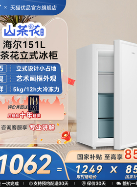 海尔151L家用小型抽屉式冷柜一级节能母婴辅食冰柜冰箱BD-151GHW9