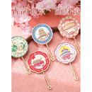 镜子旅行生 化妆镜手提式 古风北京手提式 镜子文化创意金属柄手提式