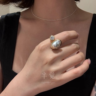 半覺一克拉絕色巴洛克姬狼星獨(dú)家定制姬巴純銀經(jīng)典 簡(jiǎn)約氣質(zhì)戒指