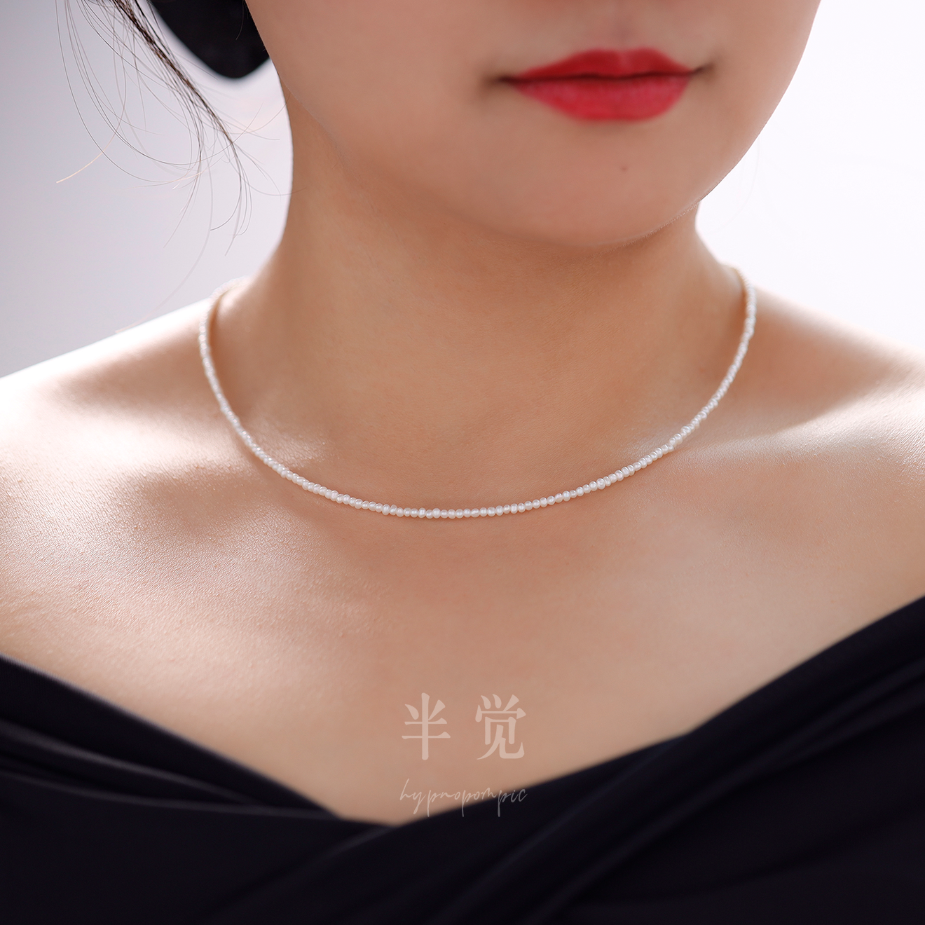 半觉2-2.5mm高级顶配极光巴洛克小米珠超百搭珍珠项链礼物可开票