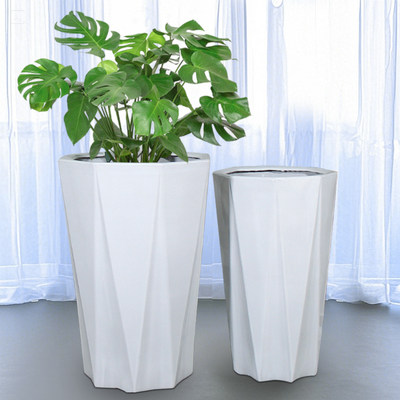 落地花盆陶瓷花瓶大口径北欧简约客厅阳台办公室富贵竹绿植花盆