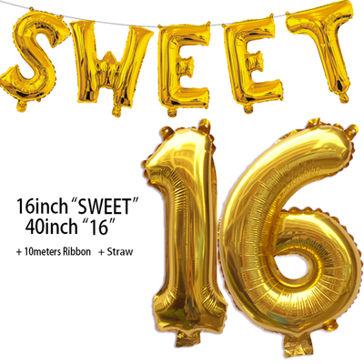 新品Sweet 16 Party Decorations Supplies SixteenR Birthday De