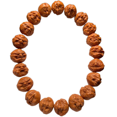 极速龙纹桃核雕刻一念恶僧核雕手串怒佛弥勒佛桃木U手链非小核桃