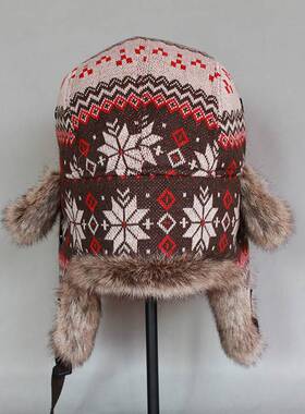 新品Winter Bomber Hat Women Russian FauxK Fur apper Hat Men