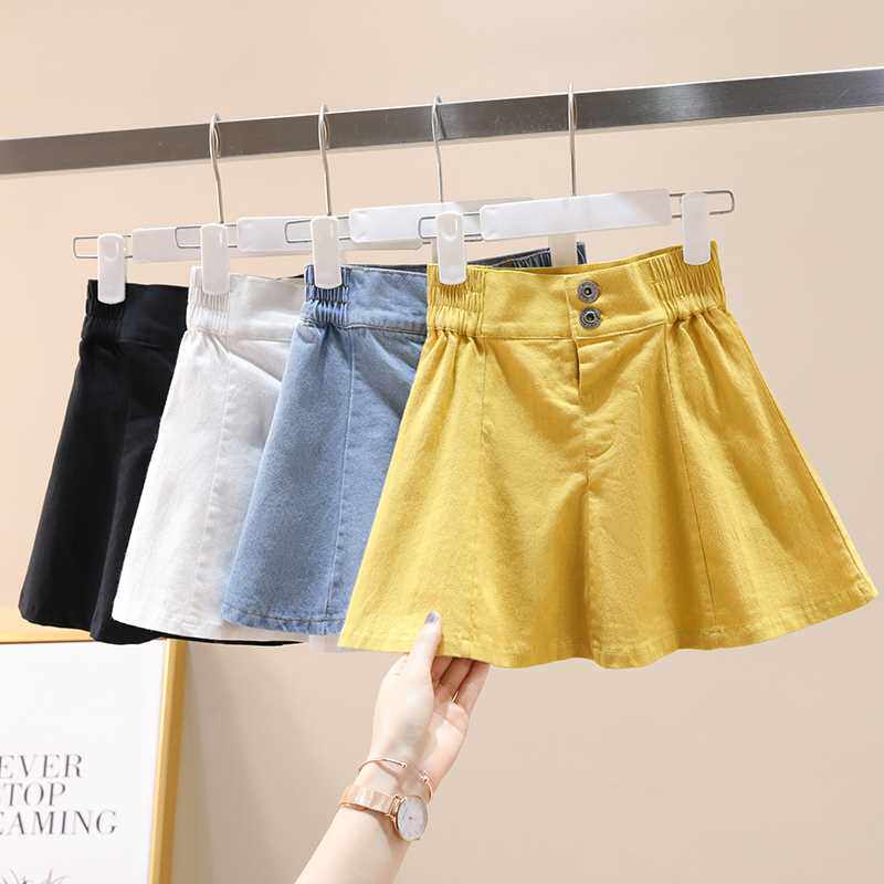 极速防走光d牛仔百褶短裙夏季女童套装洋气春秋款儿童裤裙A字半身