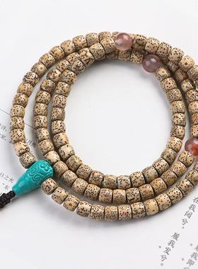 极速原108佛珠手串星月菩提颗A海南籽生态子直切文玩手链正月脱脂