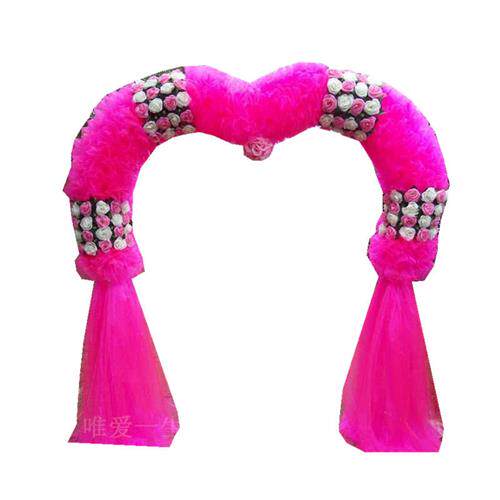 新品婚庆绢花拱门花门开业喜庆绢花拱门雪L纱花门花架活动店庆结