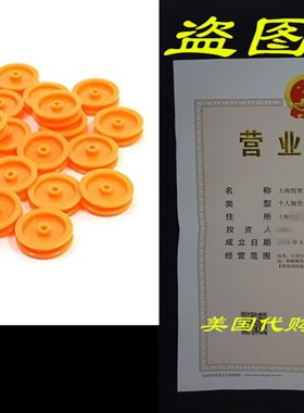 极速SODbIAL(R) 30 Pcs 2mm Hole Orange Plastic Belt Pulley fo