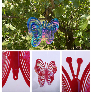 新品Butterefly Wind Spinner ABS Wind Catcher Love Rotating W