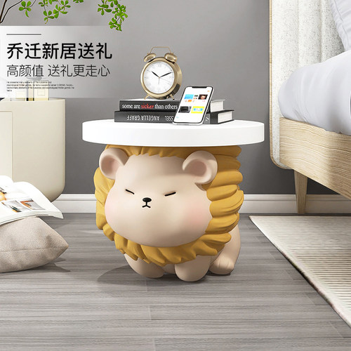 新品狮子b沙发边几落地摆件客厅电视柜茶几家居饰品床头托盘乔迁